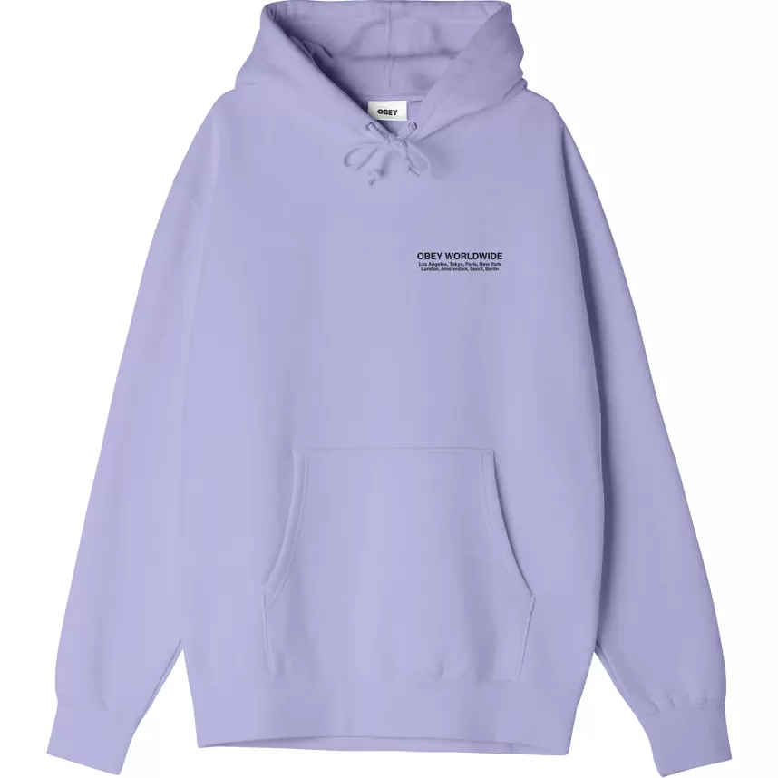 Obey Men's Hoodie City of the World 112843572 lavender