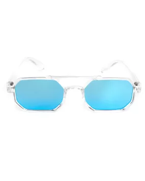 Occhiali da Sole Ottagonali Casual Sunglasses Uomo Donna Unisex Trasparenti GIOSAL-OC1075A