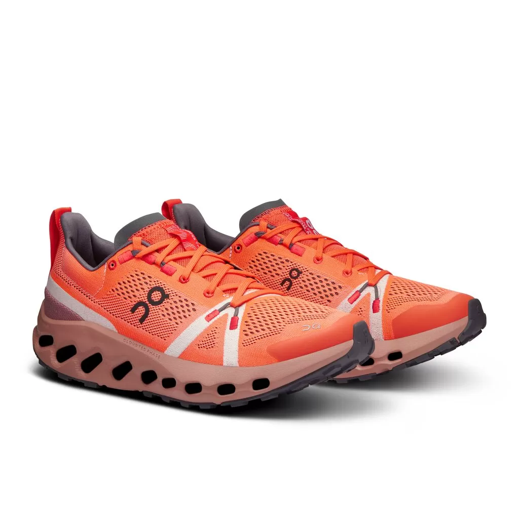 On Running Cloudsurfer Trail (Womens) - Flame/Dustrose