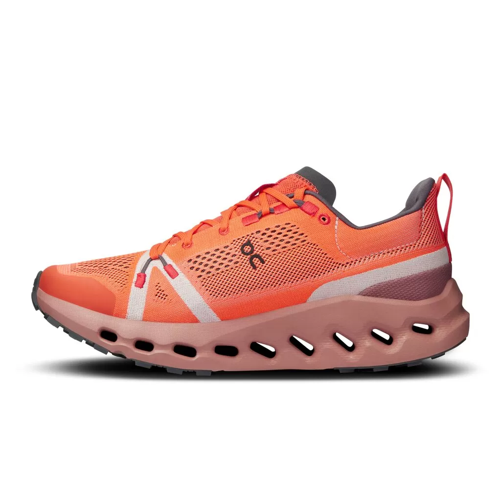 On Running Cloudsurfer Trail (Womens) - Flame/Dustrose