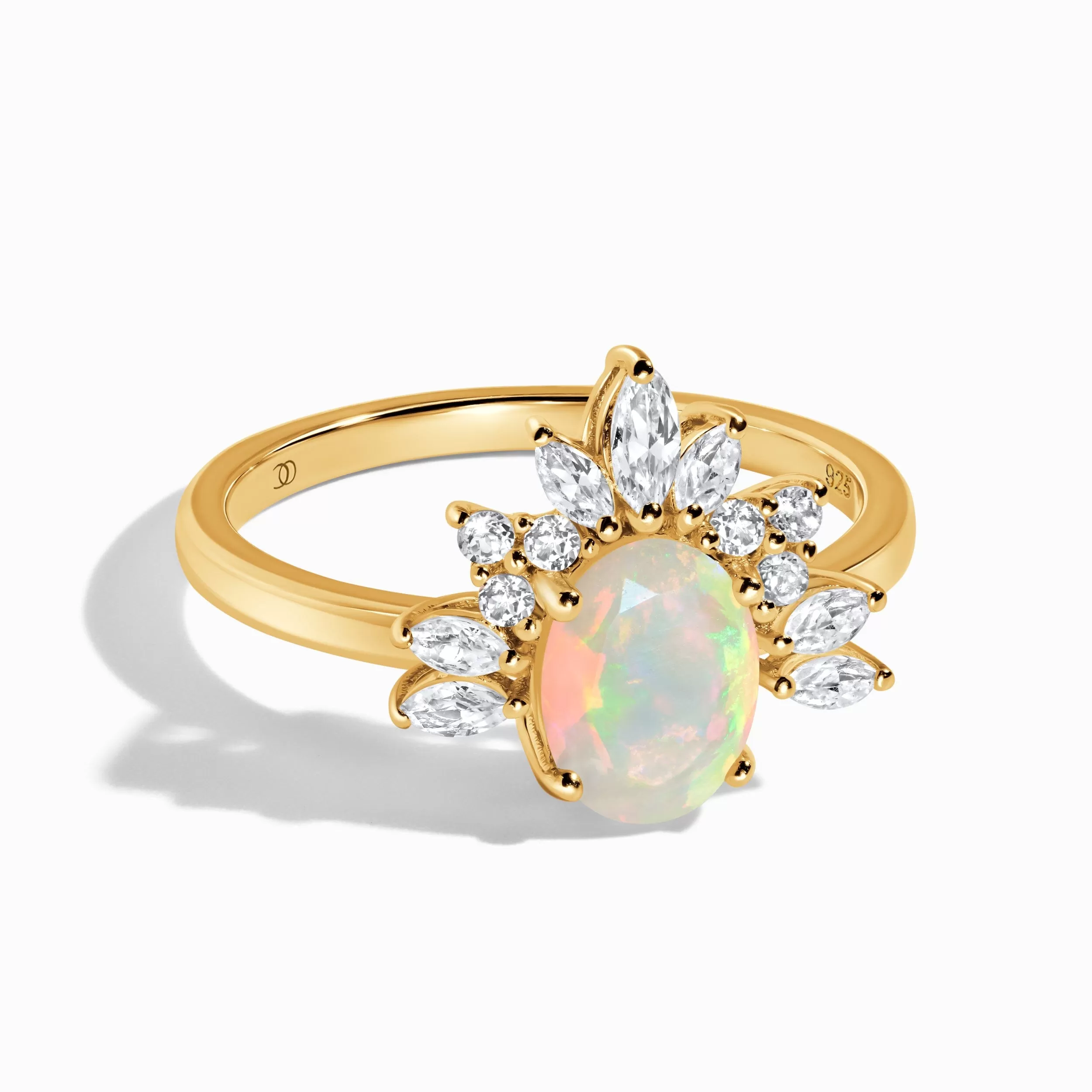 Opal White Zircon Ring - Manon