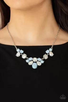 Paparazzi Necklace ~ Ethereal Romance - Blue Cerulean Beads Necklace