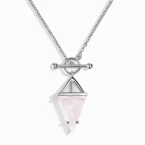 Rose Quartz Necklace - Heroine T Lock