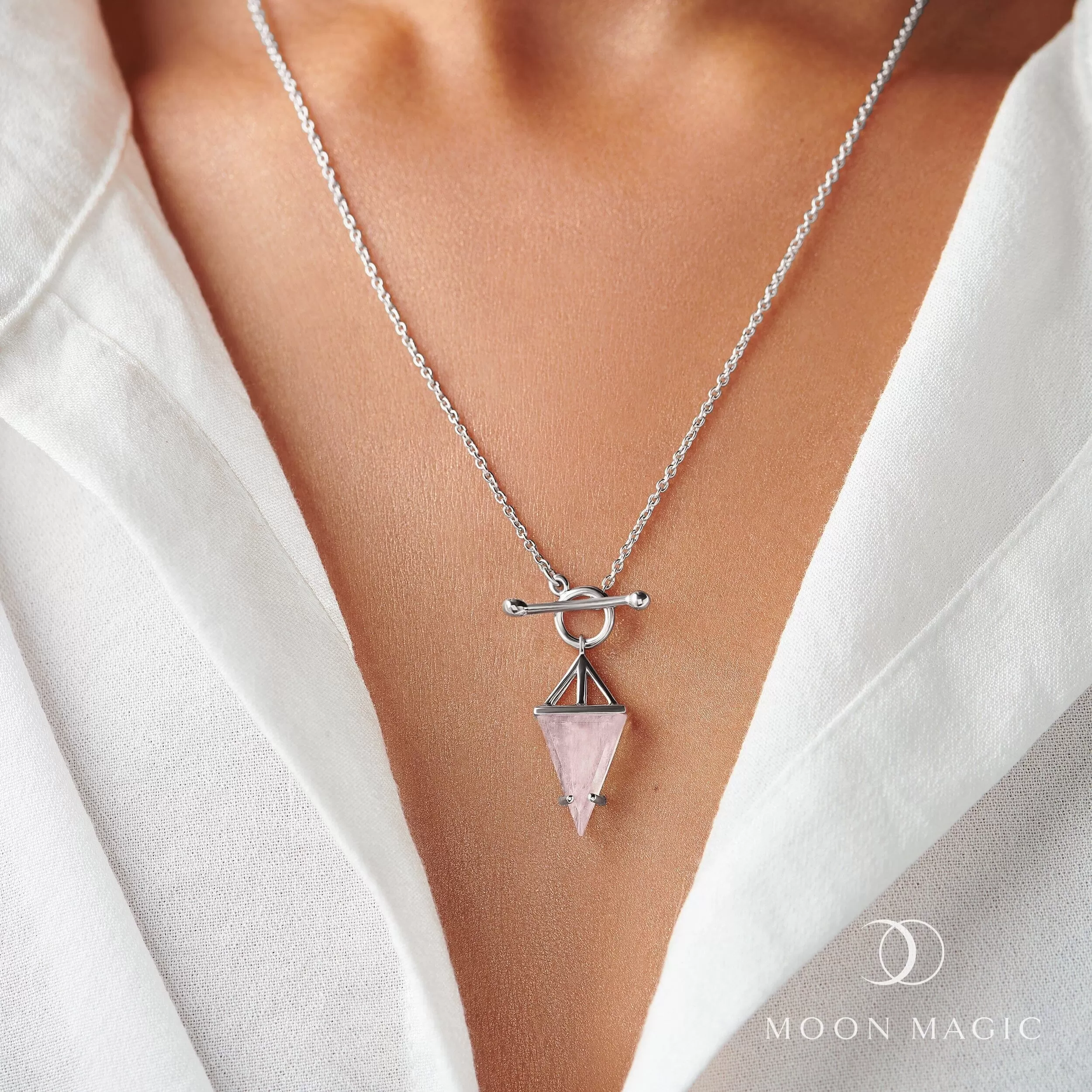 Rose Quartz Necklace - Heroine T Lock