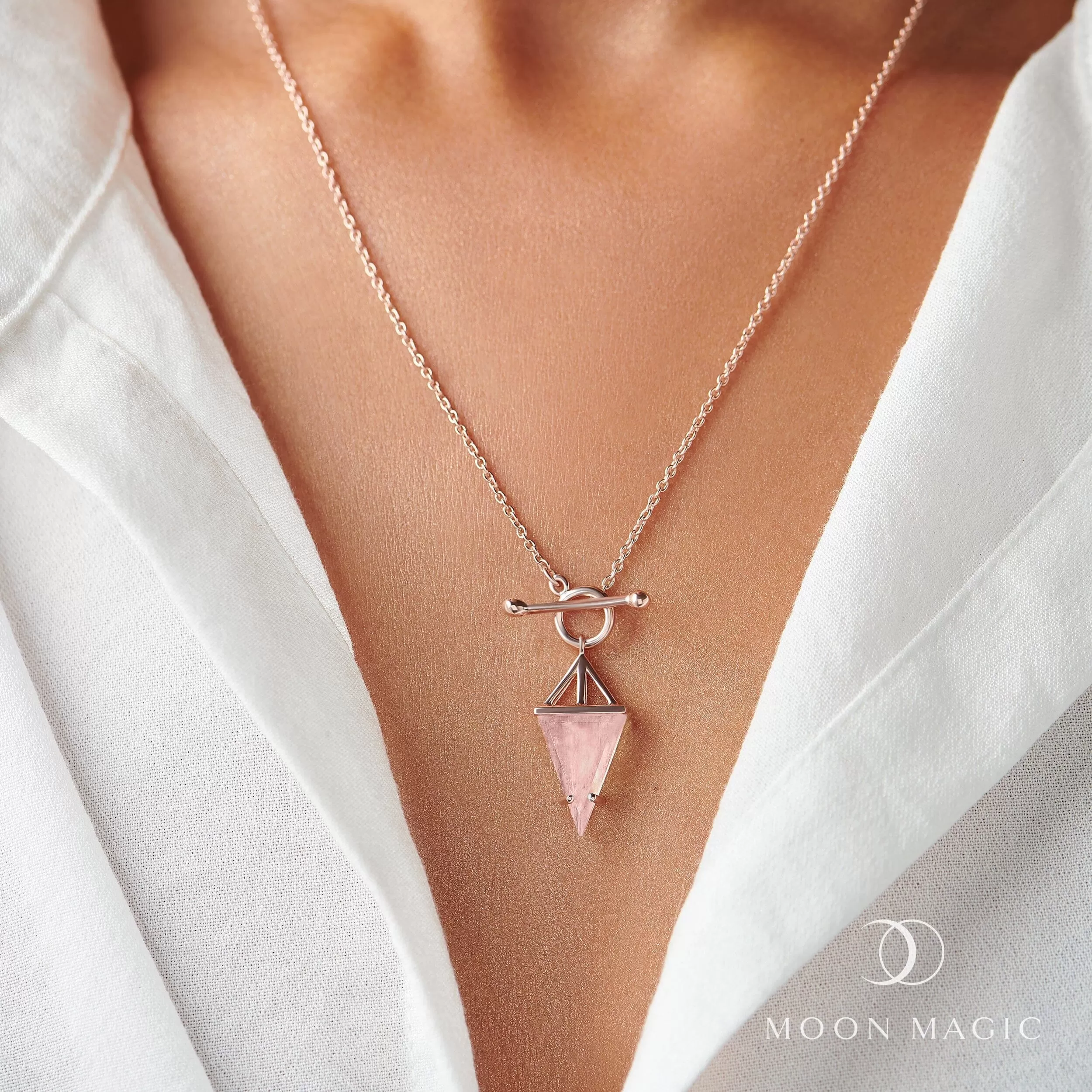 Rose Quartz Necklace - Heroine T Lock