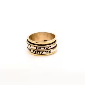 Spinning Ring 9K Gold and Sterling Silver Kabbalah bible quotes