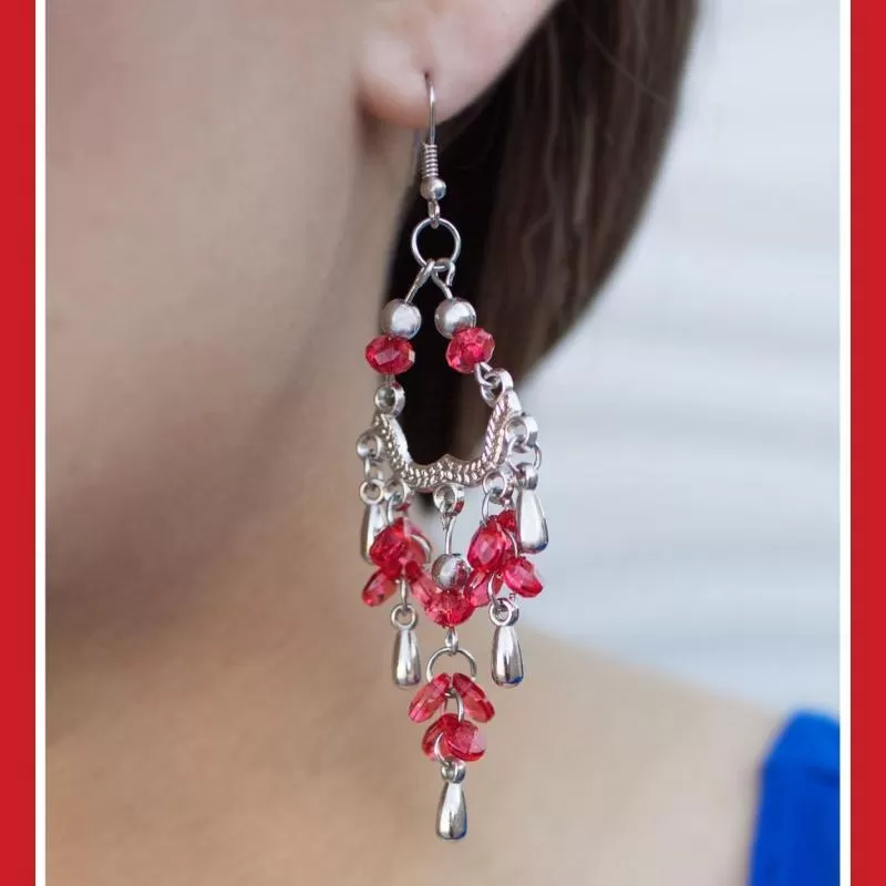 To the Dance Floor Red Earrings