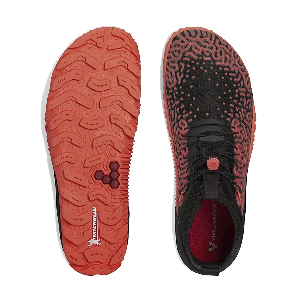 Vivobarefoot ESC Tempest Womens Obsidian Neon Coral