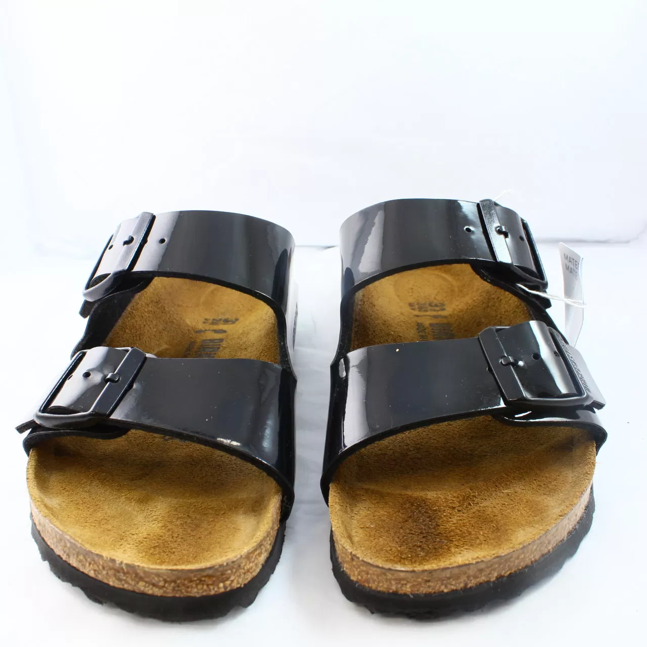 Womens Birkenstock Arizona Two Strap Black Patent